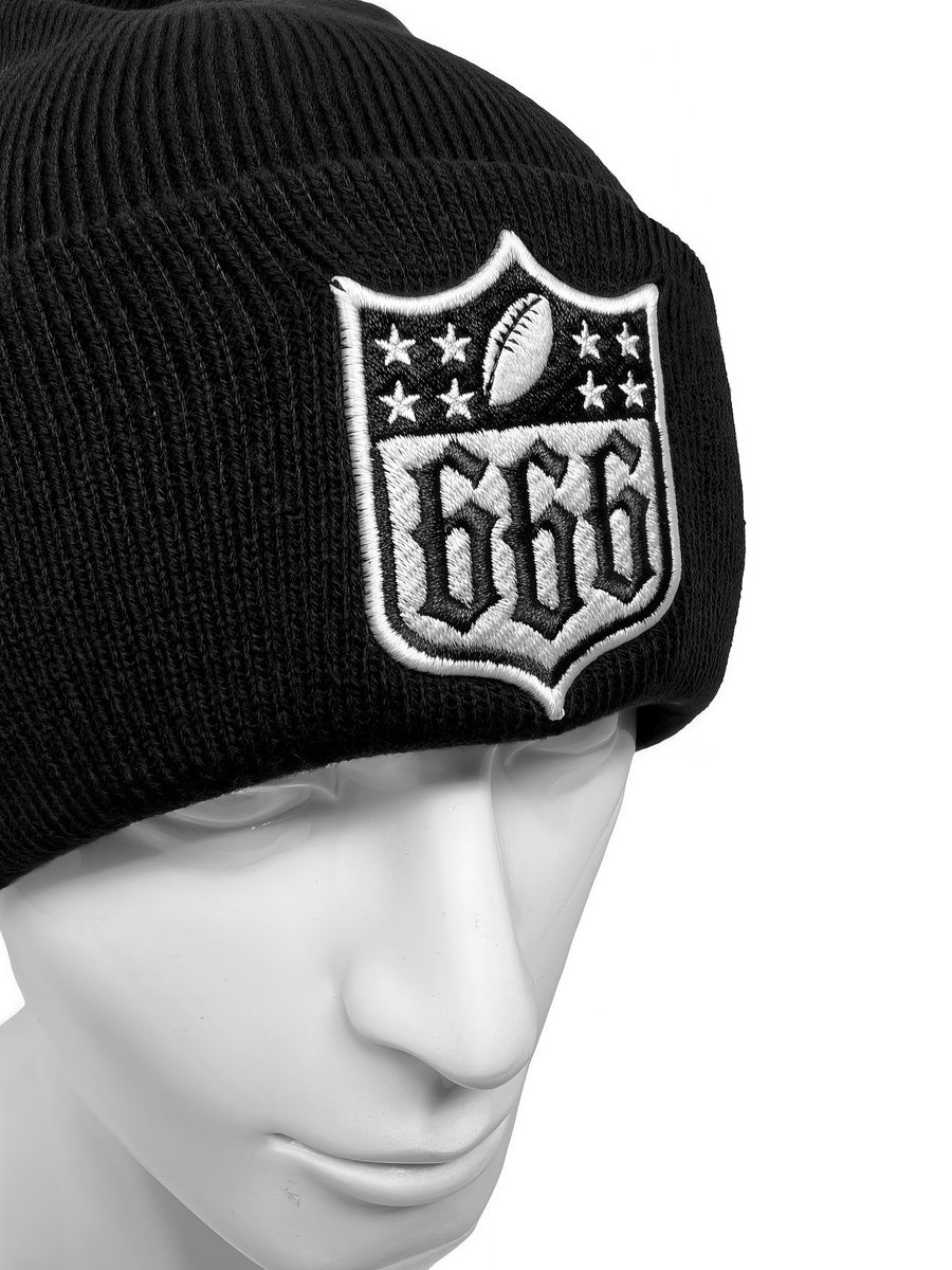 666 Shield Beanie | Ink Poisoning Apparel – INK POISONING APPAREL
