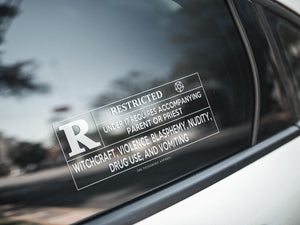 Rated R Decal