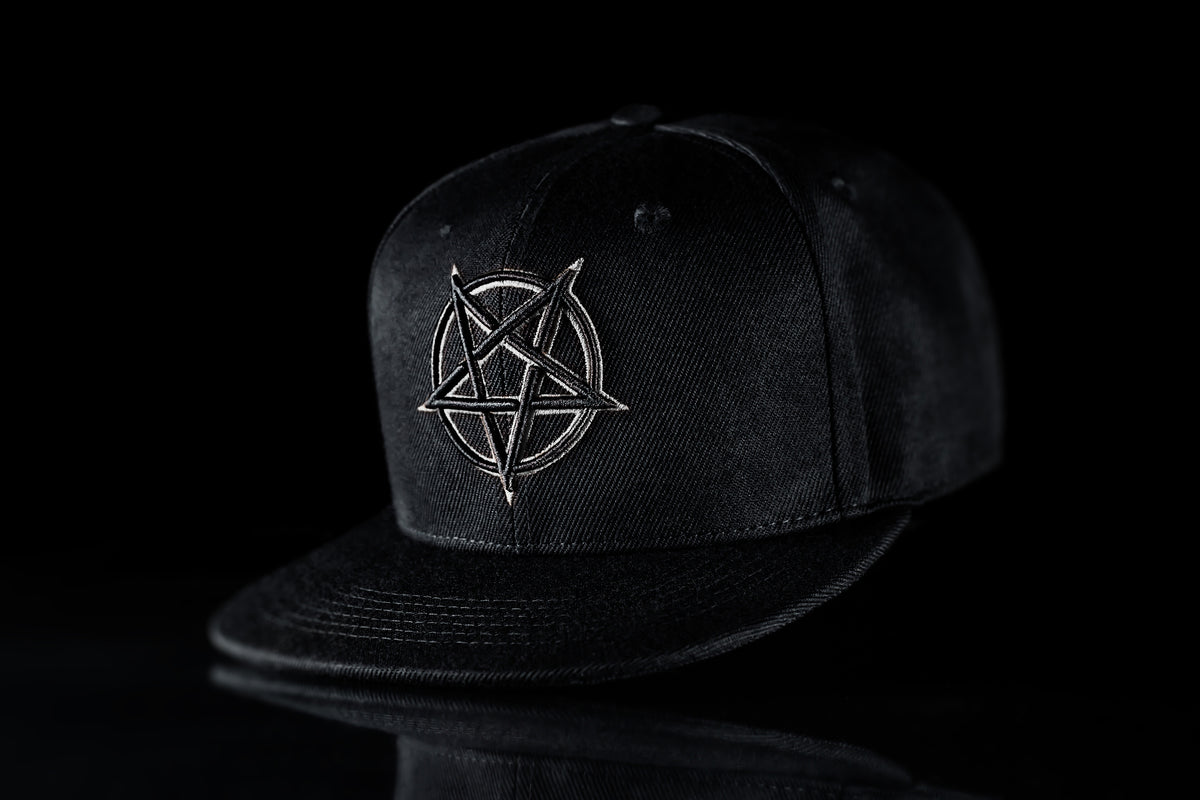 White Outline Pentagram Snapback – INK POISONING APPAREL
