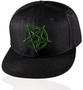 Green Outline Pentagram Snapback