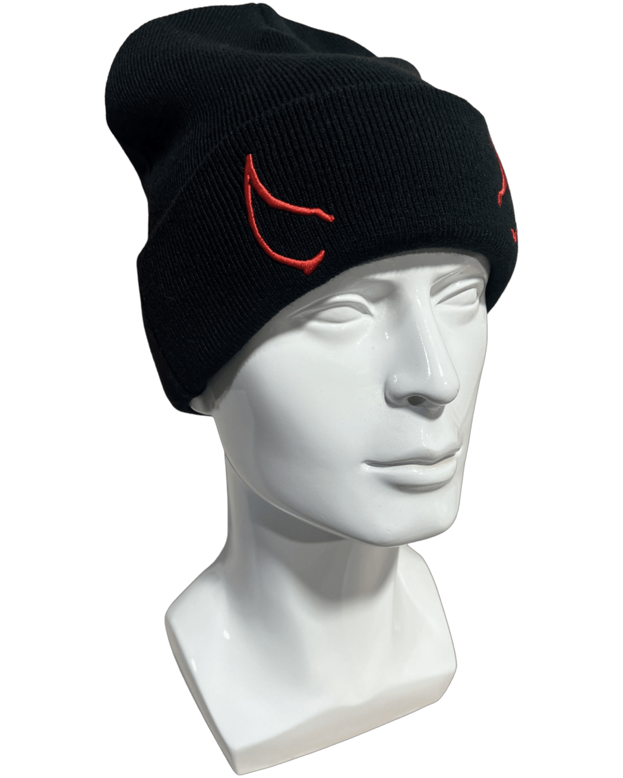 Red Horned Beanie – INK POISONING APPAREL